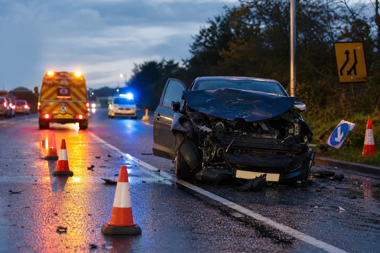Specialist trauma cleaning response after a road traffic collision